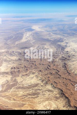 Luftaufnahmen der Sinai-Wüste in Ägypten. Stockfoto