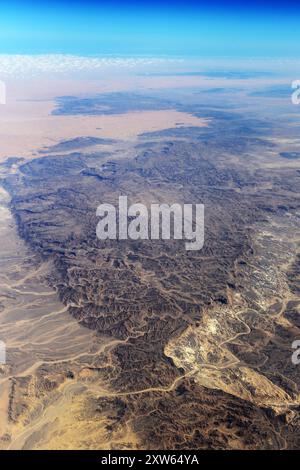 Luftaufnahmen der Sinai-Wüste in Ägypten. Stockfoto