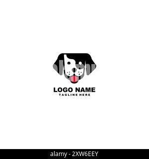 Hundekopf-Logo-Design-Vektor Stock Vektor