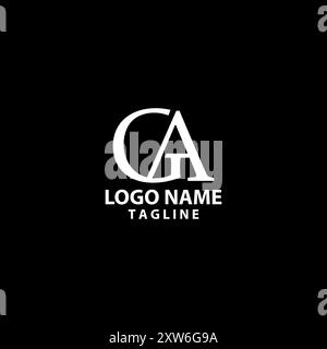 Anfangsbuchstabe GA-Logo-Design-Vektor Stock Vektor
