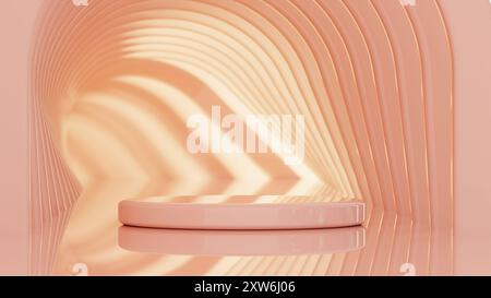 3D-Illustrationshintergrund für Werbung und Hintergrundbilder in Retro-Muster und Minimal-Szene. 3D-Rendering im dekorativen Konzept. Stockfoto
