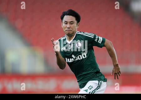 Krakau, Polen. August 2024. Ryoya Morishita aus Legia Warszawa wurde während des Polnischen Liga PKO BP Ekstraklasa 2024/2025 zwischen Puszcza Niepolomice und Legia Warszawa im Cracovia Stadion gesehen. Endpunktzahl: Puszcza Niepolomice 2:2 Legia Warszwa. Quelle: SOPA Images Limited/Alamy Live News Stockfoto