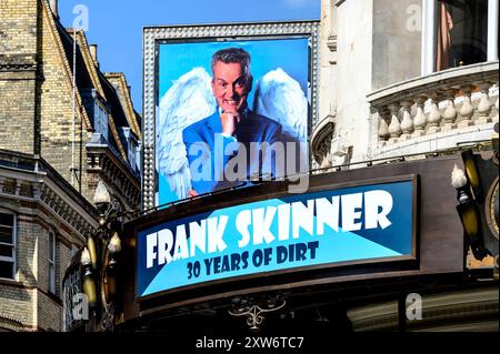 London, Großbritannien. Frank Skinner '30 Years of Dirt' Comedy Show im Gielgud Theatre in der Shaftesbury Avenue. August 2024 Stockfoto