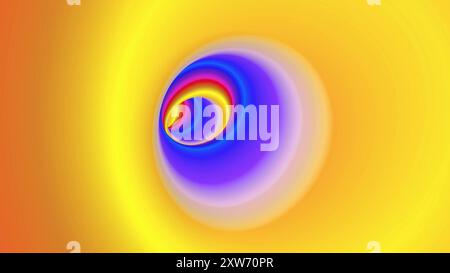 Endloser 3D-Farbtunnel mit 3D-Kreis, der 3D-Rendering in Schleife aufnehmen kann Stockfoto