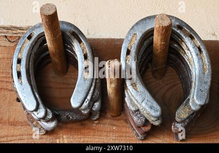 USA. ARIZONA. TUCSON. TANQUE VERDE RANCH. HUFEISEN AUF DER RANCH. Stockfoto
