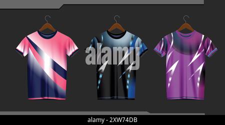 leggings, Tapeten; Outfit Mode, Sportler, Textil, Grunge-Hintergrund, Stoffstruktur, Sportrikot, Fitnessstudio, T-Shirt-Design, hemdschablone, unifor Stock Vektor