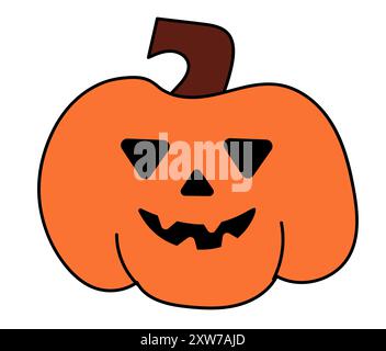 Halloween Lächeln Kürbis. Illustration der Vektorabwicklung. Stock Vektor