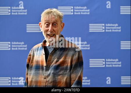 Edinburgh, Schottland, Großbritannien. August 2024. Edinburgh International Book Festival: Michael Rosen, Kinderautor, beim offiziellen Fotogespräch. Quelle: Craig Brown/Alamy Live News Stockfoto