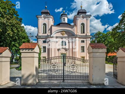 Marienkirche Himmelfahrt, 1753, Barock, gegründet von Katarzyna Sapieha, Dorf Cieszków, Barycz-Tal, Niederschlesien, Polen Stockfoto