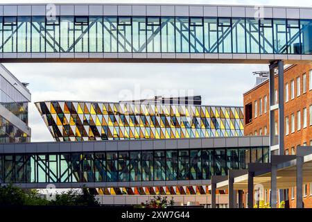 Aula Medica, Karolinska-Institut in Solna, Stockholm Schweden. Das Auditorium ist ein Gebäude für das Karolinska Institutet auf dem Campus Solna in Solnavägen in Stockfoto