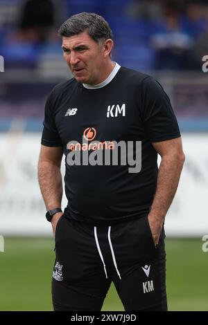 Kevin Maher, Trainer von Southend United, während des Spiels der Vanarama National League zwischen Hartlepool United und Southend United am Samstag, den 17. August 2024, im Victoria Park, Hartlepool. (Foto: Mark Fletcher | MI News) Stockfoto