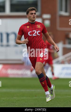 Ollie Kensdale von Southend United während des Vanarama National League-Spiels zwischen Hartlepool United und Southend United am Samstag, den 17. August 2024, im Victoria Park, Hartlepool. (Foto: Mark Fletcher | MI News) Stockfoto