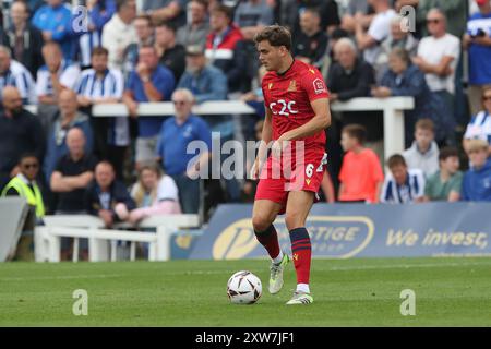 Ollie Kensdale von Southend United während des Vanarama National League-Spiels zwischen Hartlepool United und Southend United am Samstag, den 17. August 2024, im Victoria Park, Hartlepool. (Foto: Mark Fletcher | MI News) Stockfoto