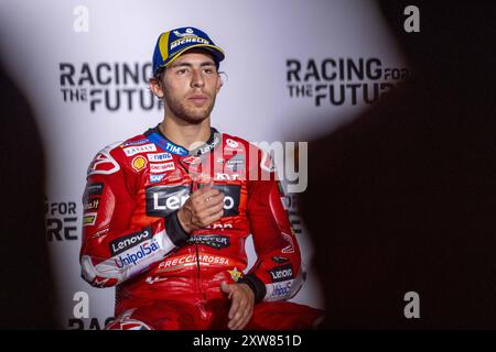 SPIELBERG, ÖSTERREICH - 18. AUGUST: Mit Enea Bastianini aus Italien und Ducati Lenovo Team beim MotoGP of Austria Red Bull Ring am 18. August 2024 in Spielberg, Steiermark.240818 SEPA 12 063 - 20240818 PD3786 Stockfoto