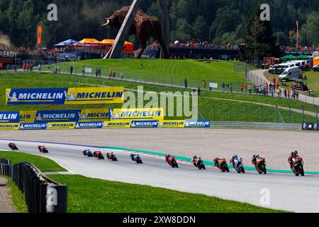 Red Bull Ring, Spielberg, Österreich. August 2024. 2024 MotoGP of Austria, Renntag; Start des Rennens bei der österreichischen MotoGP Credit: Action Plus Sports/Alamy Live News Stockfoto