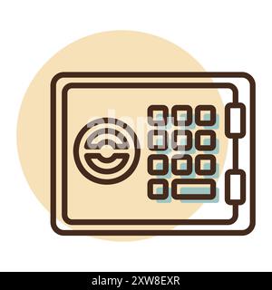 Symbol für sicheren Bankvektor. Sicherheitsschild. Diagrammsymbol für Ihr Website-Design, Logo, App, UI Stock Vektor