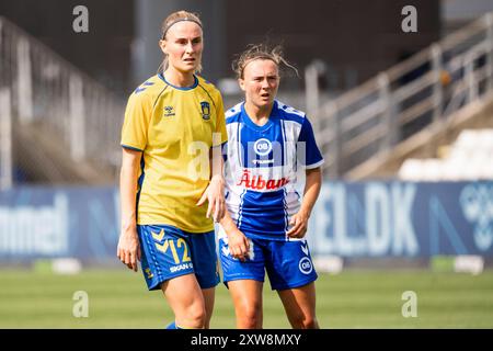 Odense, Dänemark. August 2024. Kamilla Karlsen (12) aus Broendby, WENN sie während des Gjensidige Kvindeliga-Spiels zwischen ob Q und Broendby IF im Naturenergiepark Odense gesehen wurde. Stockfoto