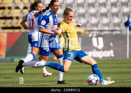 Odense, Dänemark. August 2024. Cecilie Buchberg (11) aus Broendby, WENN sie während des Gjensidige Kvindeliga-Spiels zwischen ob Q und Broendby IF im Naturenergiepark Odense gesehen wurde. Stockfoto