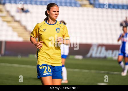 Odense, Dänemark. August 2024. Linnea Borbye (28) aus Broendby, WENN sie während des Gjensidige Kvindeliga-Spiels zwischen ob Q und Broendby IF im Naturenergiepark in Odense gesehen wurde. Stockfoto