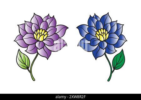 Sammlung von floralen und botanischen Elementen Vektor. Stock Vektor