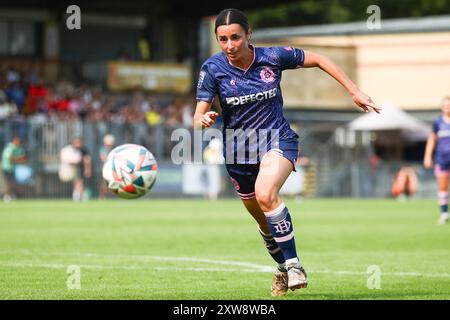 London, Großbritannien. August 2024. Phoebe Read (16 Dulwich Hamlet) in Aktion während des FA Womens National League Division One South East Spiels zwischen Dulwich Hamlet und Norwich in Champion Hill. Quelle: Liam Asman/Alamy Live News Stockfoto