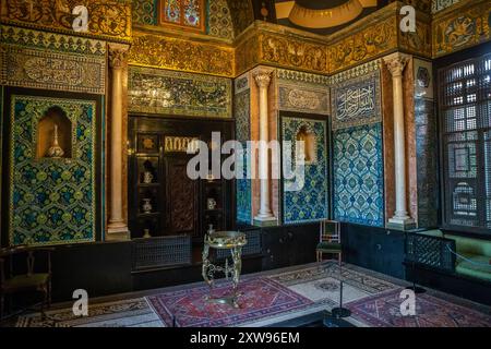 Blick auf die Arabische Halle im Leighton House Museum Stockfoto