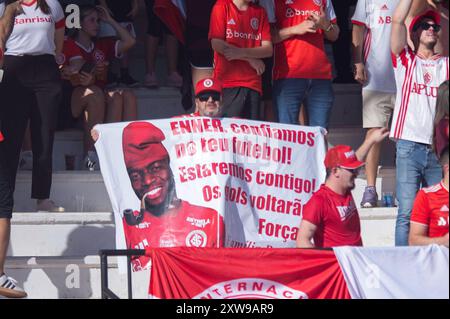 Goiania, Brasilien. August 2024. Während des Spiels zwischen Atletico Goianiense und Internacional für die brasilianische Serie A 2024 im Antonio Accioly Stadium in Goiania am 18. August. Foto: Max Peixoto/DiaEsportivo/Alamy Live News Credit: DiaEsportivo/Alamy Live News Stockfoto