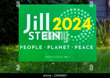 2024 US-Präsidentschaftswahlen für die Kandidatin der Grünen Partei Jill Stein. Stockfoto