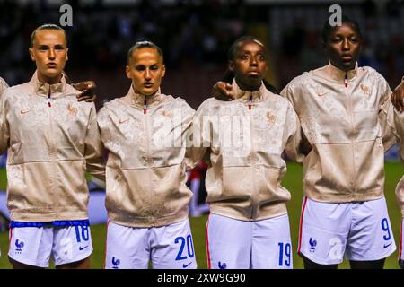 Manssita Traore, Hawa Sangare, Jade Le Guilly und Megane Hoeltzel aus Frankreich beim Spiel Frankreich gegen Korea Rep Stockfoto