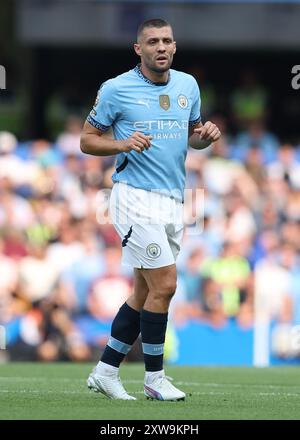 London, Großbritannien. August 2024. Mateo Kovacic von Manchester City während des Premier League-Spiels in Stamford Bridge, London. Der Bildnachweis sollte lauten: Paul Terry/Sportimage Credit: Sportimage Ltd/Alamy Live News Stockfoto