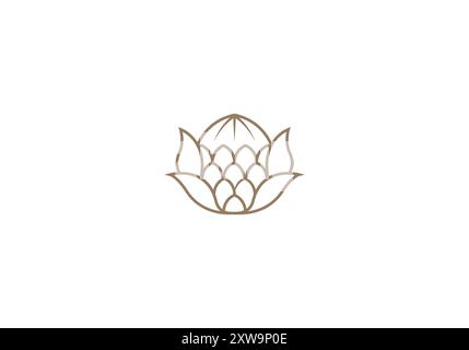 Logo Protea Blume, Feminismus, minimalistisch, modern, Logo Linie, editierbare Farbe Stock Vektor