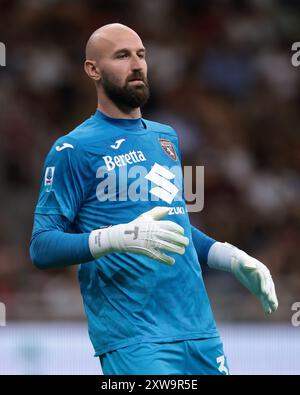 Mailand, Italien. August 2024. Vanja Milinkovic-Savic vom FC Turin während des Spiels der Serie A in Giuseppe Meazza, Mailand. Der Bildnachweis sollte lauten: Jonathan Moscrop/Sportimage Credit: Sportimage Ltd/Alamy Live News Stockfoto