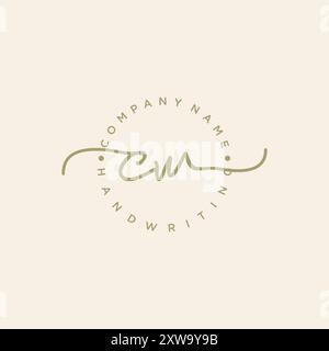 CW-Logo für die erste Handschrift Stock Vektor