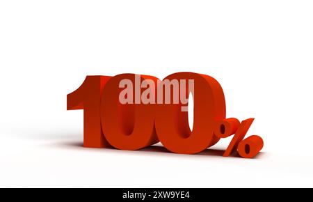 100 % 100 % Anzahl rot rosa orange Farbe Text Schriftart Objekt Icon Design Business Jubiläum Element Jubiläum ausgeschnitten Marketing Logo sa Stockfoto