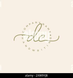 DC Initial Handschrift Logo Stock Vektor