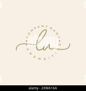 LU Initial Handschriftenlogo Stock Vektor