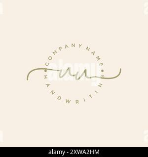 UU-Logo für die erste Handschrift Stock Vektor