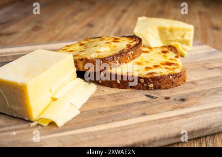 Käse auf toast Stockfoto