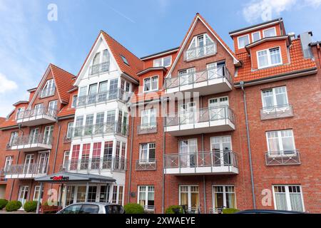 CUXHAVEN, DEUTSCHLAND - 15. AUGUST 2024: Das Stadthaus in Cuxhaven bietet Vollzeit-, Urlaubs- und Kurzzeitpflege an Stockfoto