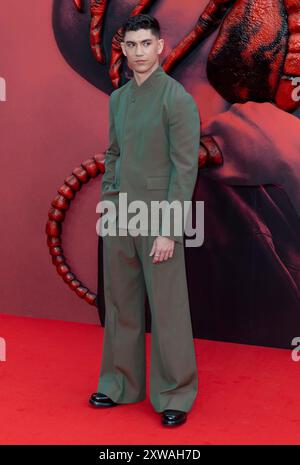 14. August 2024, London, England, UK - Archie Renaux bei Alien Romulus UK Gala Screening, Cineworld, Leicester Square Stockfoto
