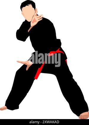 Innenstellung bei Silat-Bewegung Stock Vektor