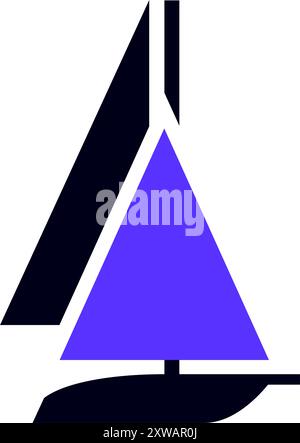 Flaches Transportsymbol, quadratische Form Stock Vektor