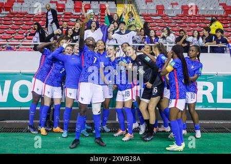 Esther Mbakem Niaro, Jade Le Guilly und Torhüter Maire Petiteau aus Frankreich während des Spiels der FIFA U-20-Frauen-Weltmeisterschaft Costa Rica gegen Korea Rep Stockfoto