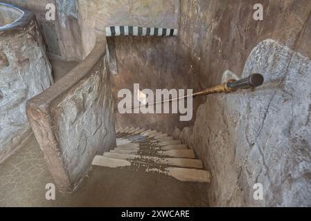 Innenansicht des historischen Grand Canyon Watchtower Stockfoto