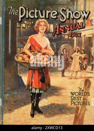 Titelbild von 1927 Picture Show Annual mit Artwork von DOROTHY GISH als Nell Gwyn und RANDLE AYRTON als König Charles II in dem britischen Stummfilm NELL GWYNN 1926 Regisseur/Produzent/Szenario HERBERT WILCOX Roman Joseph Shearing (als Marjorie Bowen) British National Films / W.M. Productions / First National Film Distributors (in Großbritannien) / Paramount Pictures (in den USA) Stockfoto