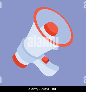 Marketing-Megaphone-Vektor-Symbol. Illustration des Megaphon-Lautsprechers. Megaphon Marketing Alert Stock Vektor