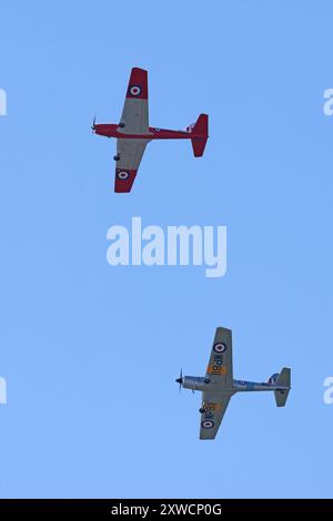 Chipmunk Flugzeuge auf der Blackpool Airshow - August 2024 Stockfoto