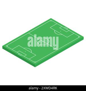 Fußballfeld mit grünem Gras. Vektorabbildung. Eps 10 Stock Vektor