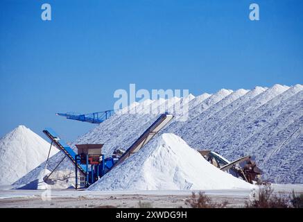 Salinen. Santa Pola, Alicante Provinz, Comunidad Valenciana, Spanien. Stockfoto