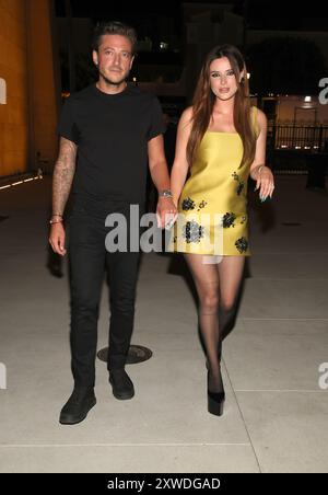 Los Angeles, ca. 18. August 2024. Mark Emms und Bella Thorne in Los Angeles am 18. August 2024 in Los Angeles, Kalifornien. Quelle: Faye Sadou/Media Punch/Alamy Live News Stockfoto